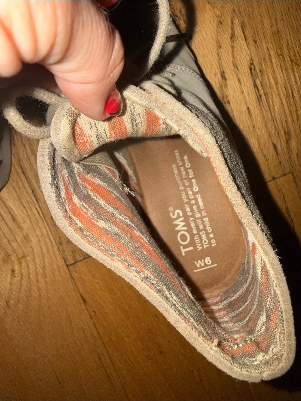 TOMS Suede Wedge Lace-Up Ankle Boots